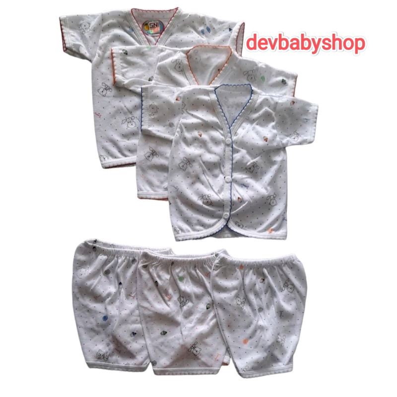 6STEL SETELAN BAYI PENDEK NEW BORN-BAJU SETELAN BAYI PENDEK MURAH-BAJU BAYI BARU LAHIR