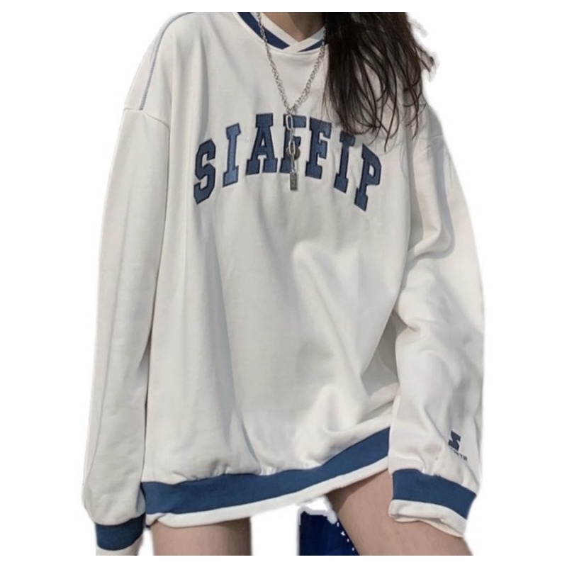 Sweater Korean Style Long Sleeve Oversize SIAFFIP TEAM style