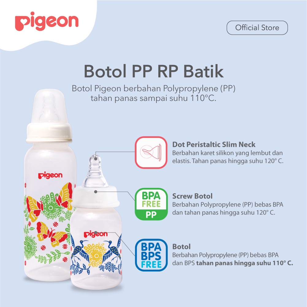 PIGEON Botol PP RP 240Ml BATIK