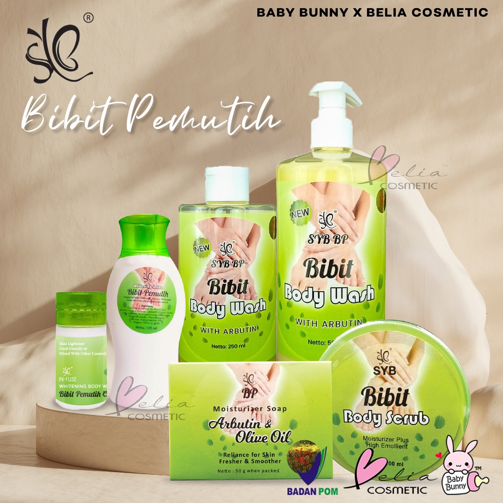 ❤ BELIA ❤ SYB Bibit Pemutih | Lotion | Scrub | Body Wash | Sabun Batang In-Fuse Whitening Bibit Cair | BPOM