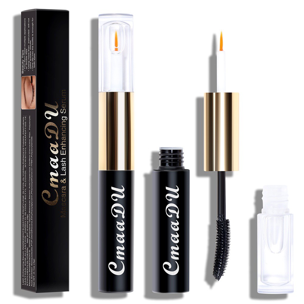 ORI CMAADU 2IN1 Maskara &amp; EyeLash enhancing Serum Maskara Waterproof