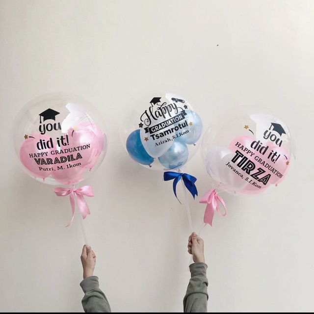 (ACCEPT URGENT ORDER) CUSTOM PVC BALLOON BALON PVC TULISAN GRADUATION BALLOON BALON WISUDA BIRTHDAY 