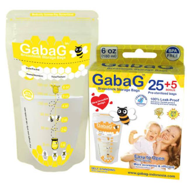 Gabag kantong asi 180ml