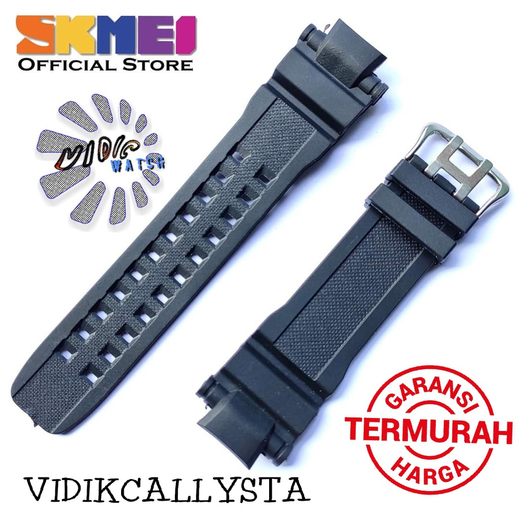 Strap tali jam tangan Skmei 0990 SKMEI AD 0990 Hitam tali skmei