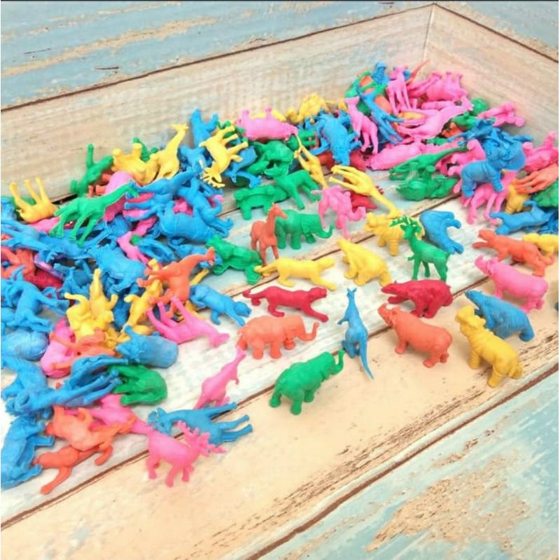 Mainan Edukasi Animal Hewan Karet isi 50 pcs