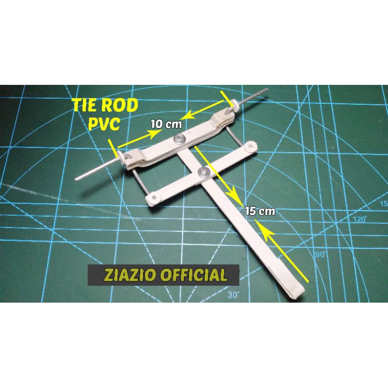 TIE ROD dari PVC (Belokan Roda Depan) Untuk Miniatur Truk Kardus (BISA REQUEST UKURAN)