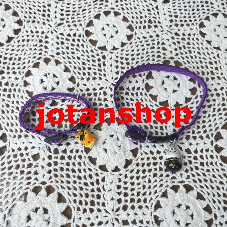 Kalung Kucing anjing kelinci hewan dewasa Motif Lonceng Bel Karakter