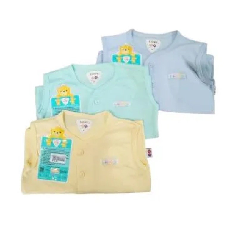 (3pcs/pack) Libby BAJU KUTUNG Bayi Anak Polos / Baju Kaos Bayi Kutung UNISEX