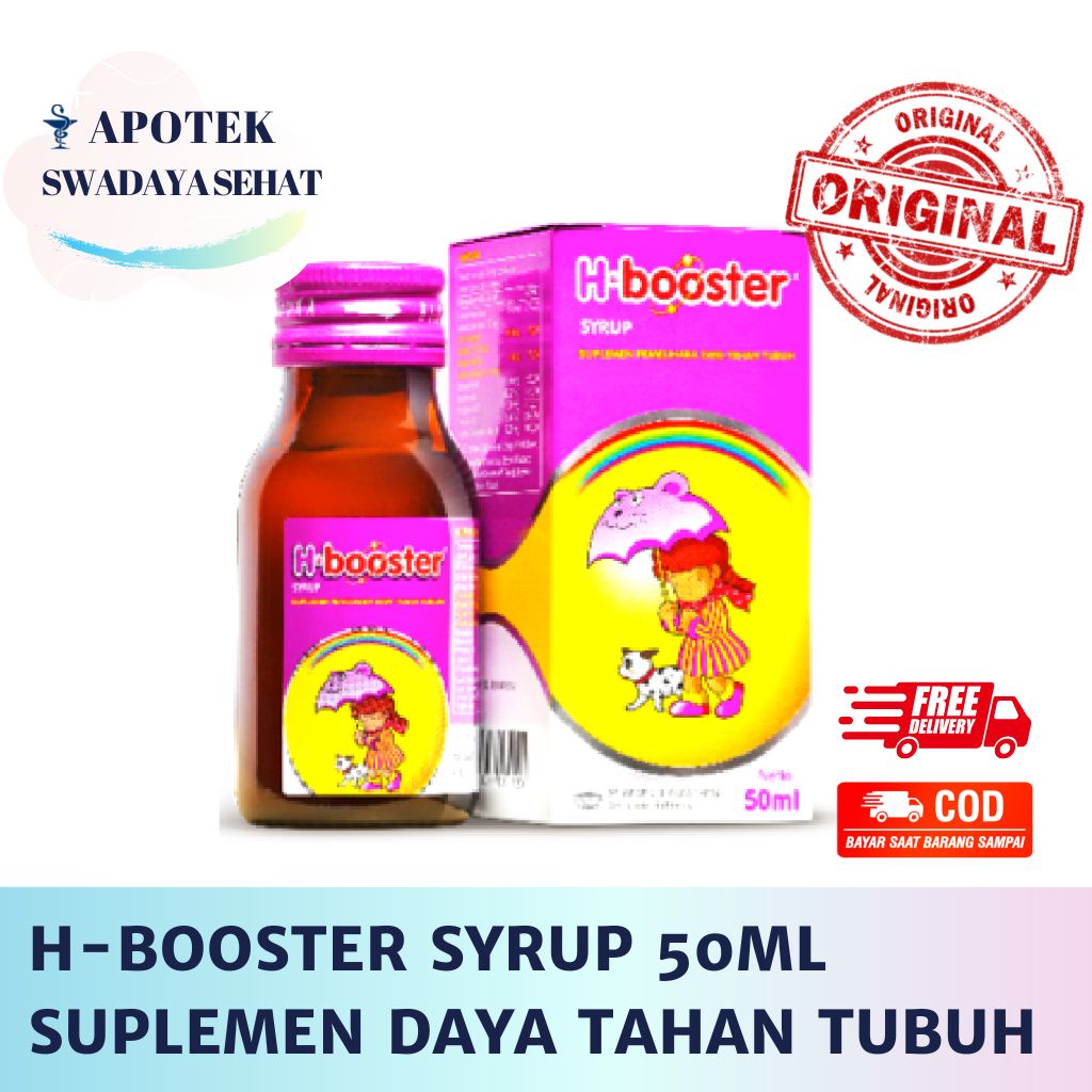 H-BOOSTER Syrup 50 ML - Suplemen Daya Tahan Tubuh Anak Hufagrip Sirup H Booster