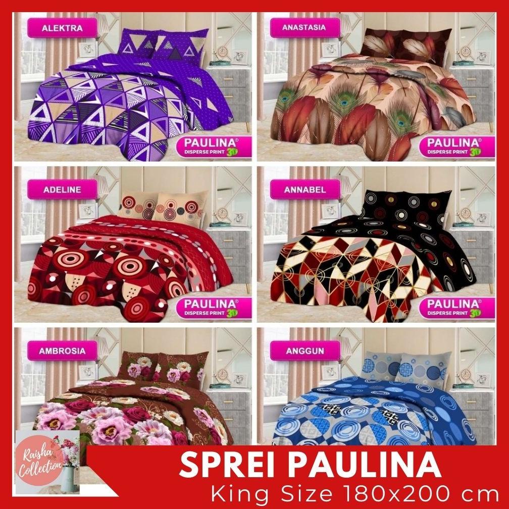 Rc Bonita Sprei Paulina Dispers 3D Flat King Size 180X200 Cm New Desain Motif Rahayu Justine Nabila 