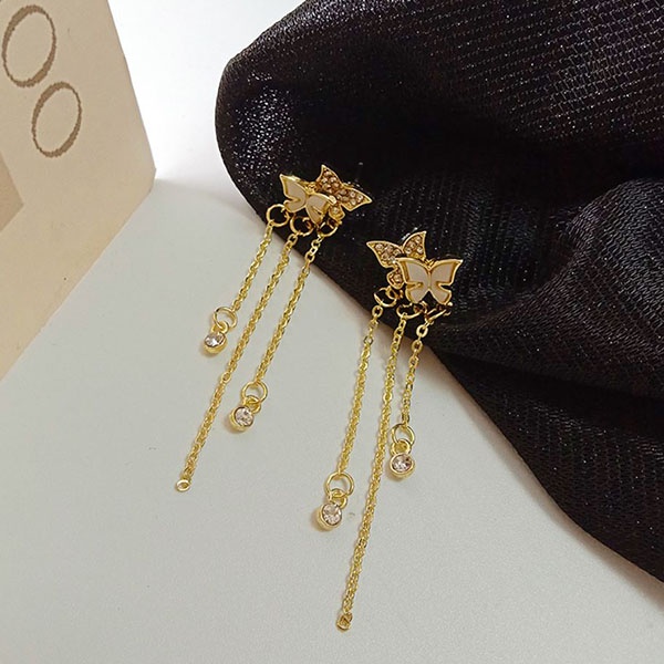 anting s925 kupu - kupu rumbai butterfly tassel earrings jan269 (3E2)