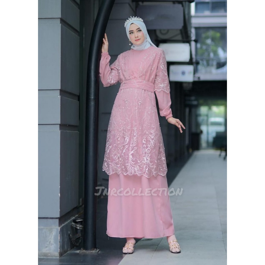 Gamis Remaja AREESHA Terbaru 2022 Gamis Kondangan Wanita Gamis  Seragam Size M L XL XXL Dress Kondangan Gamis Brukat Blezer Gamis 2in1 Gamis Outer