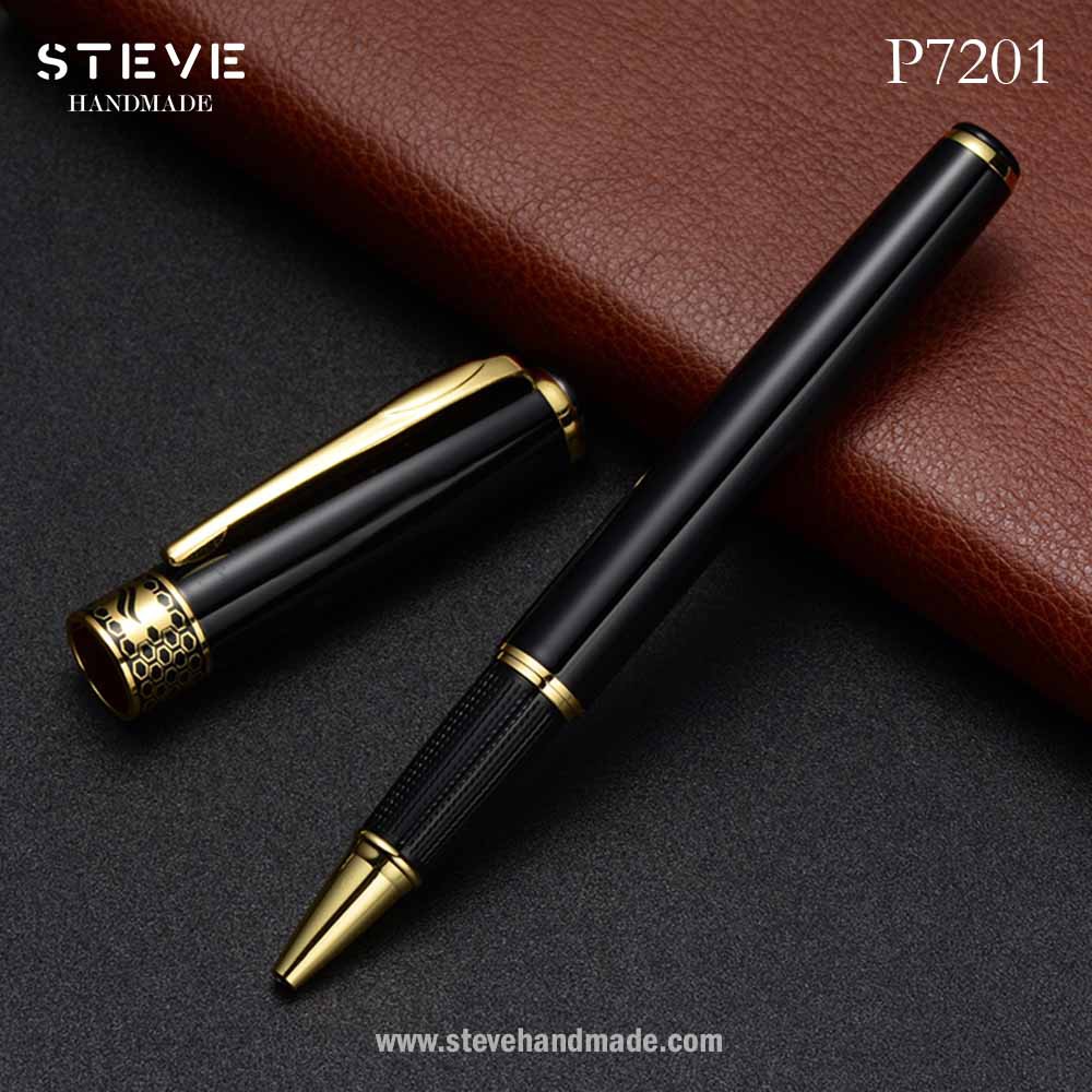 Pena Ballpoint Bolpen Bolpoin Pulpen Rollerball Pen Steve P7201 Custom Grafir Nama &amp; Logo