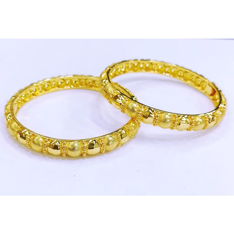 GELANG DUBAI ETNIK LAPIS EMAS KUNING 24K GELANG YAXIYA GOLD ANTI KARAT G667