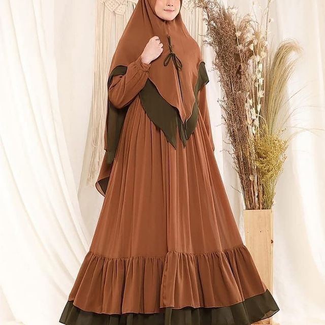 Gamis Syari Ceruty Terbaru Zahara Syari Baju Lebaran 2021Terbaru Baju Gamis Wanita Syari Muslim