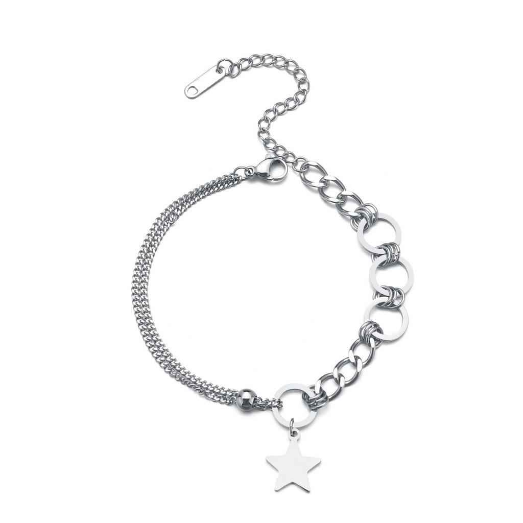 MORYMOSHI B594 Gelang Bintang Titanium Stainless Anti Karat Anti Luntur Fashion Korea