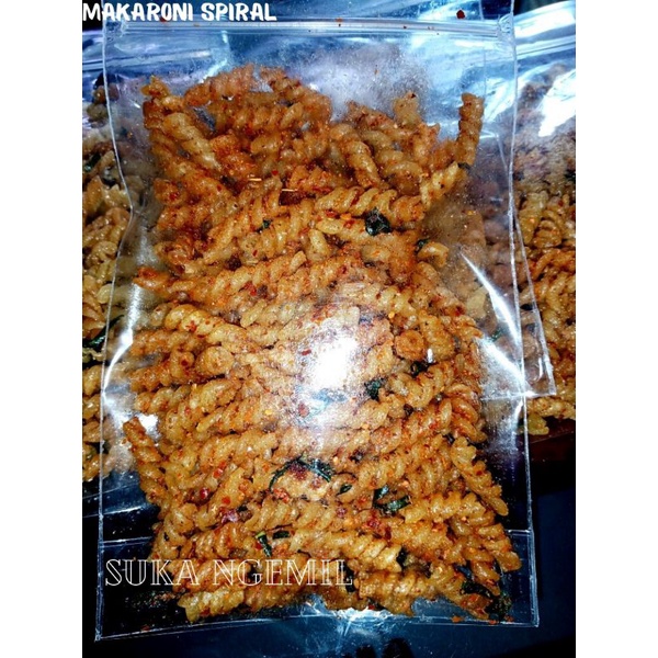 

MURAH Makaroni Spiral Kriuk Pedas Gurih [125Gram] makaroni enak camilan pedas