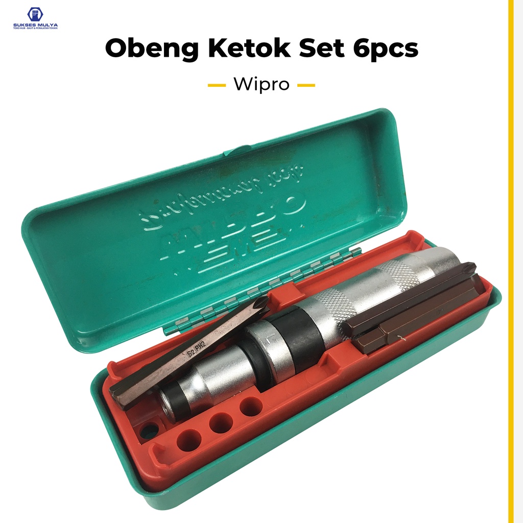 Impact Screwdriver Obeng Ketok Set Wipro 6 pcs