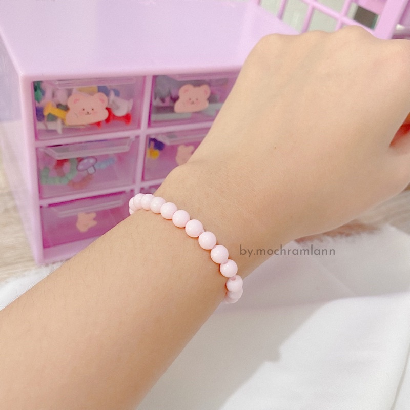 GELANG BASIC POLOS SIMPLE PASTEL / GELANG MANIK KOREA / GELANG POLOS PASTEL COLORFUL