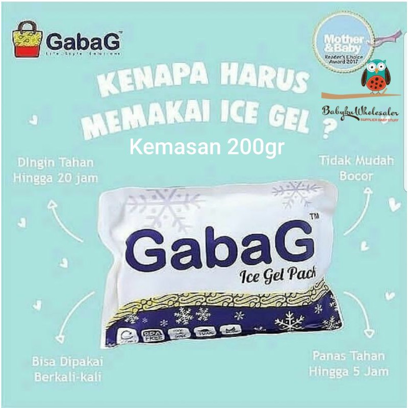 Gabag ice gel mini 200gr / ice gel gabag kecil