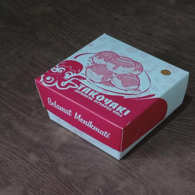 

READY COD DUS TAKOYAKI/KOTAK TAKOYAKI uk. 8.5x8.5x5 cm TERJAMIN