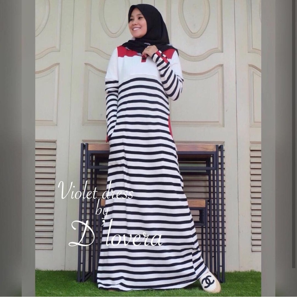 BAJU GAMIS ABAYA Violet dress by D'LOVERA PRODUK TERBATAS