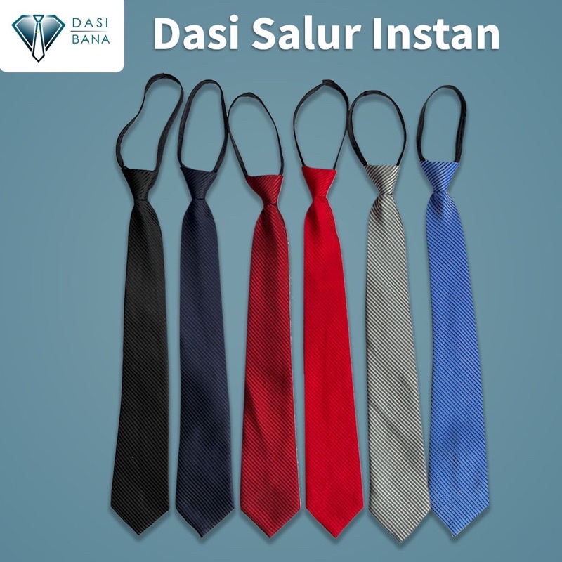 Dasi Instan Dewasa | Dasi Praktis Motif Salur