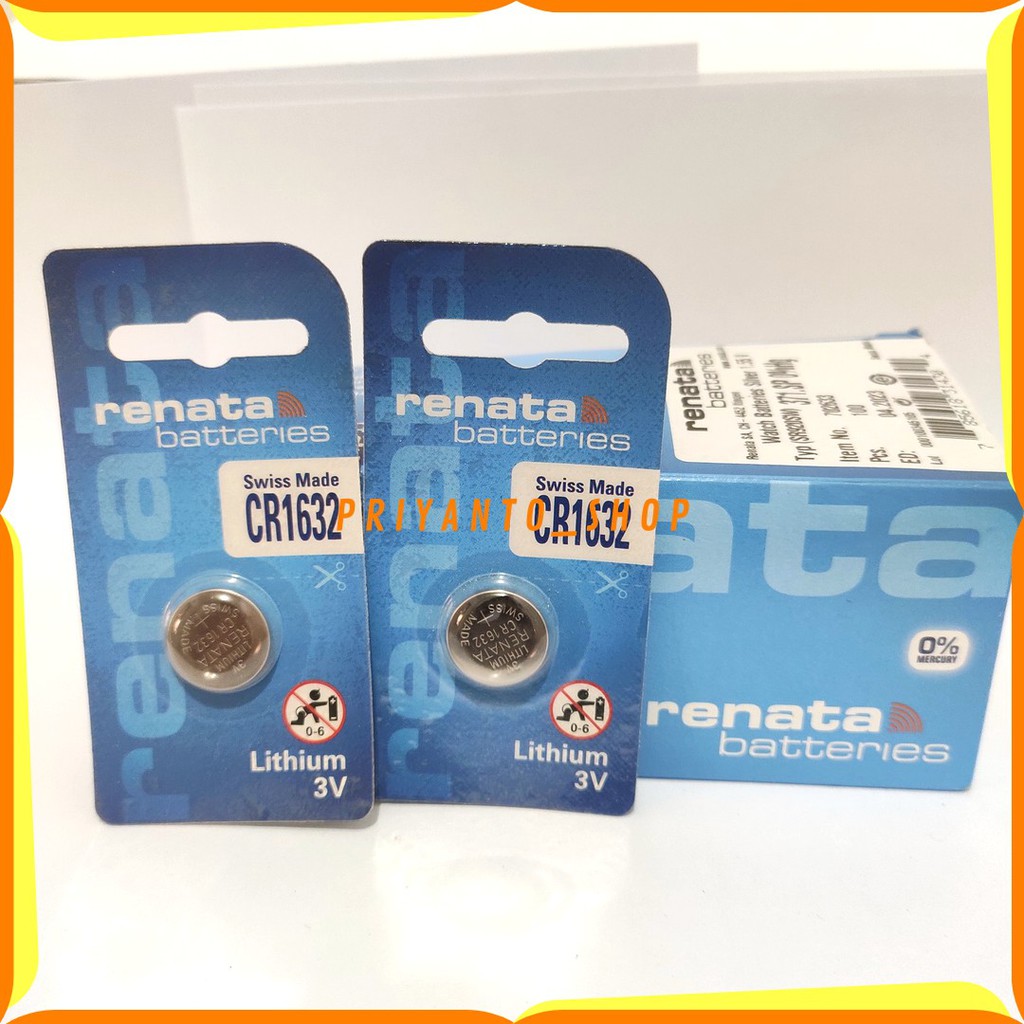 ORIGINAL RENATA CR-1632 CR 1632 3V LITHIUM BATTERY BATERE BATREI RENATA