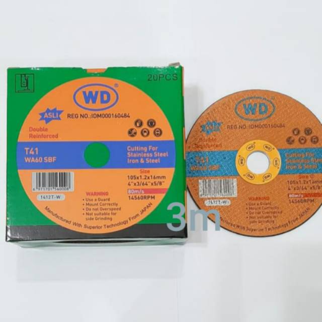 Batu potong WD 4 x 1,2 batu potong besi WD 4 x 1,2