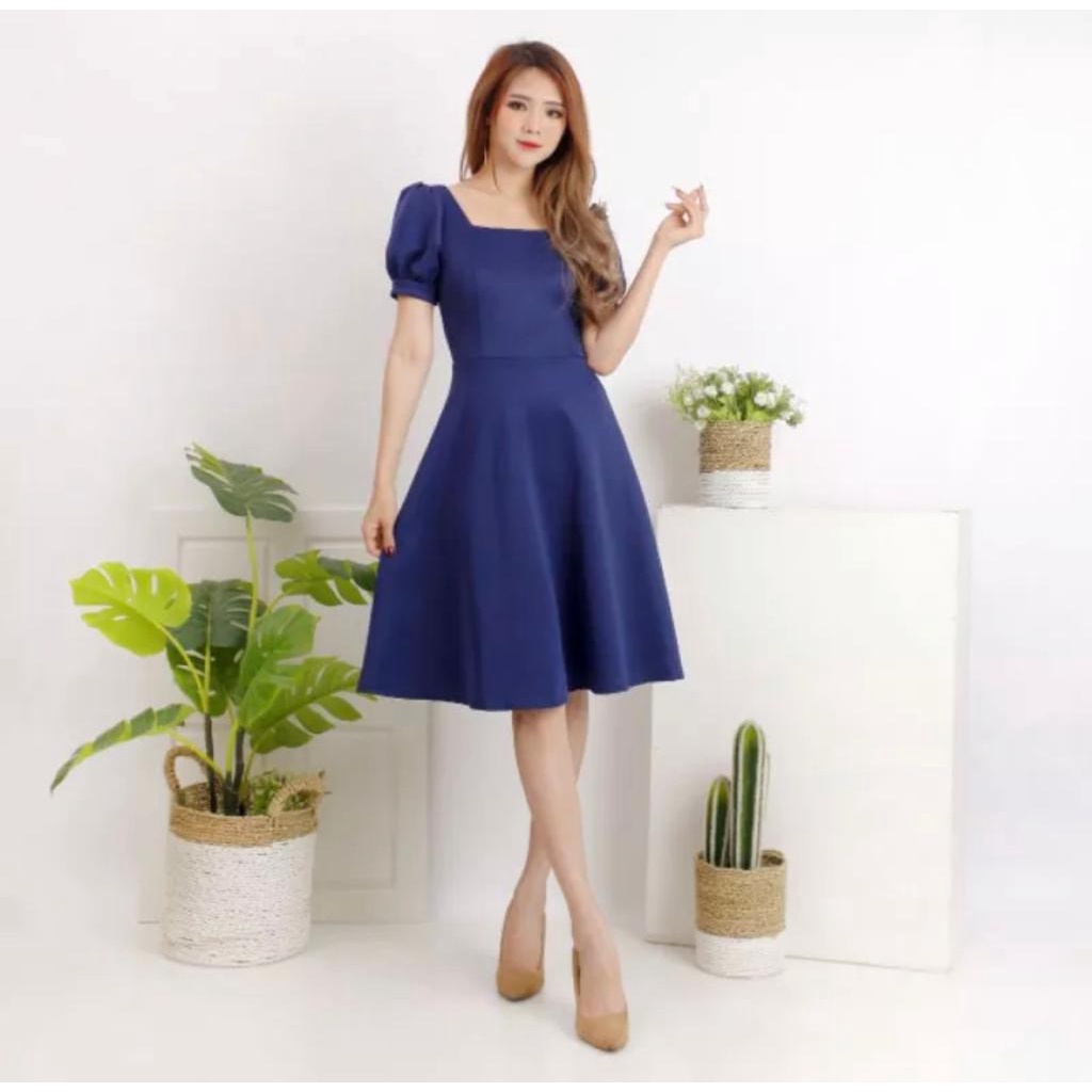 Toply shop Midi Dres korea sexy A line