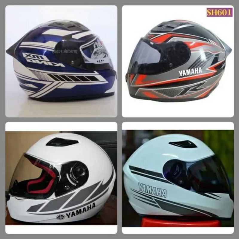 KACA Visor Helm YAMAHA NVL CARGLOSS VIXION - MX KING - R15 - DARKSMOKE Dark Hitam dan Clear Bening