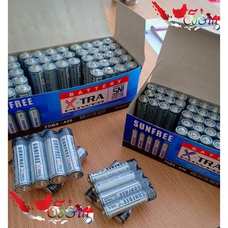 (4Pcs) Baterai Murah Berkualitas Batery Batrai Batere batre A2 AA / A3 AAA SUNFREE