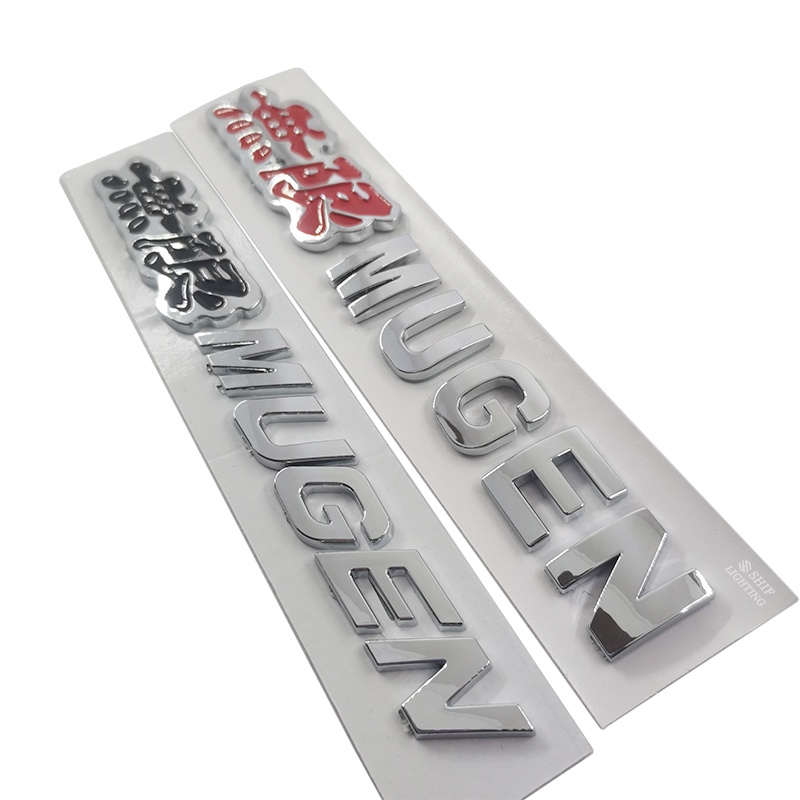 1pc Stiker Emblem Tulisan MUGEN Bahan ABS Untuk Fender Samping Mobil HONDA MUGEN POWER