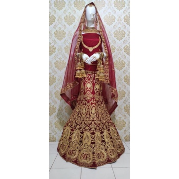 lehenga lenggha sarung pengantin bollywood muslim fashion stelan wanita baju india