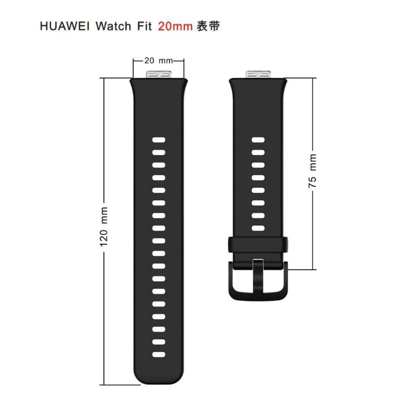 Silikon Strap Huawei Watch Fit Rubber Tali Jam Tangan