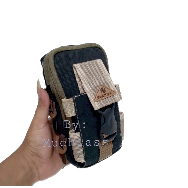 Tas Hp Tactical Bahan Kanvas Denim Tas Hp 7 inchi Sling Pouch Tas Kanvas Tas Selempang Hp Tas Kecil