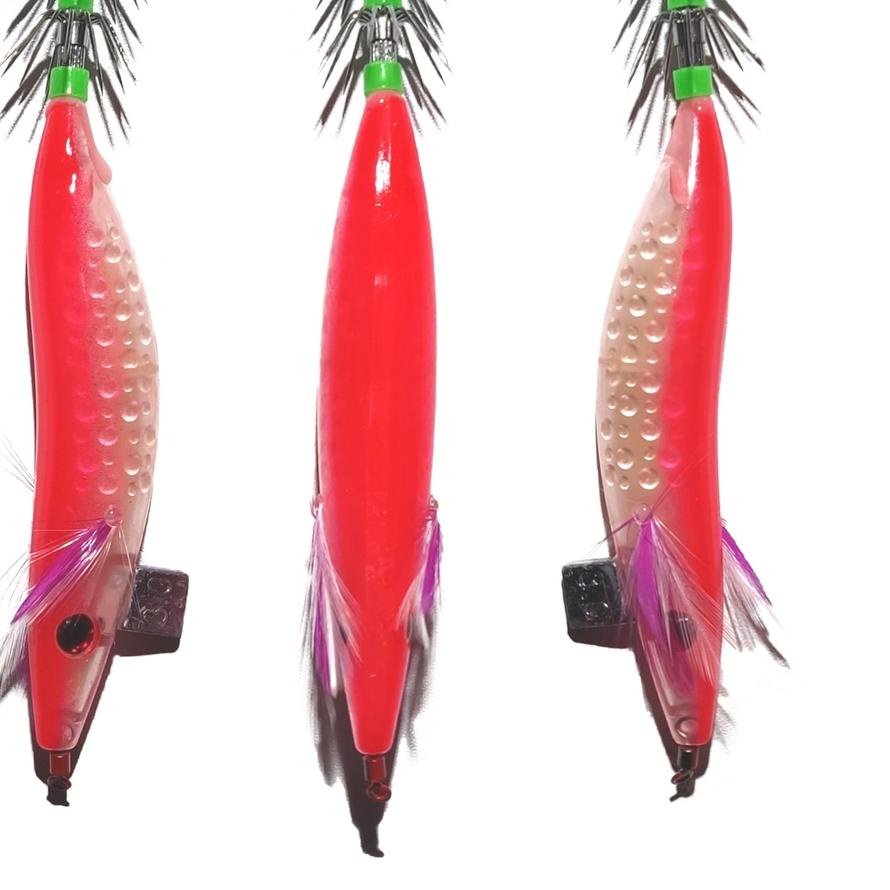 ➣ Umpan Pancing Cumi Premium Superline size 3.0 - Harga 1 bks isi 4 pcs - Umpan Udang-udangan Premiu