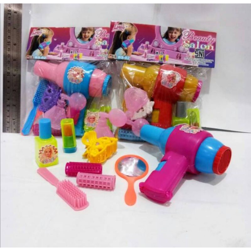 Mainan salon anak hair dryer set