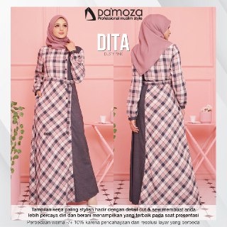 TERBARU Gamis Katun ORIGINAL DAMOZA DITA Dusty Pink I BEKASI I COD