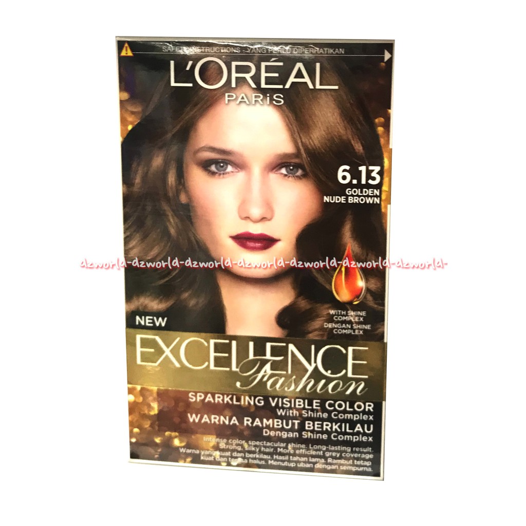 L'oreal New Excellence Fashion 6.13 Golden Nude Brown Pewarna Rambut Cat Rambut Loreal