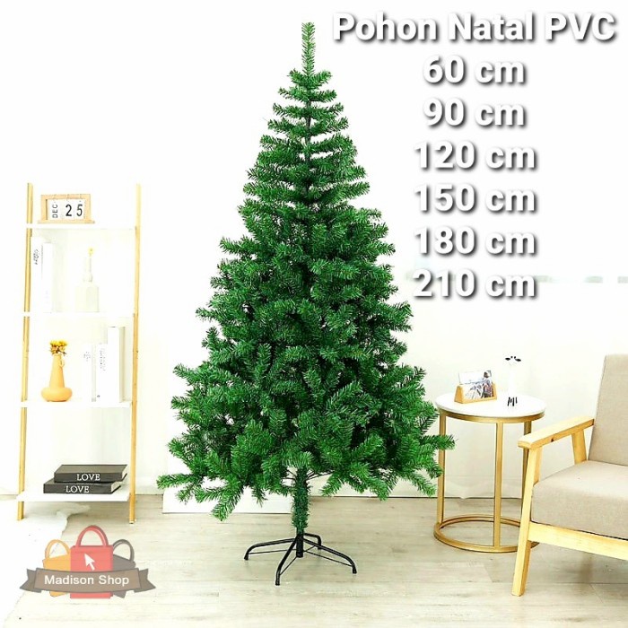 Pohon Natal PP PVC Murah Christmas Tree 2 meter Murah Dekorasi Natal GROSIR Pohon Natal Murah 60CM 90CM 120CM 150CM