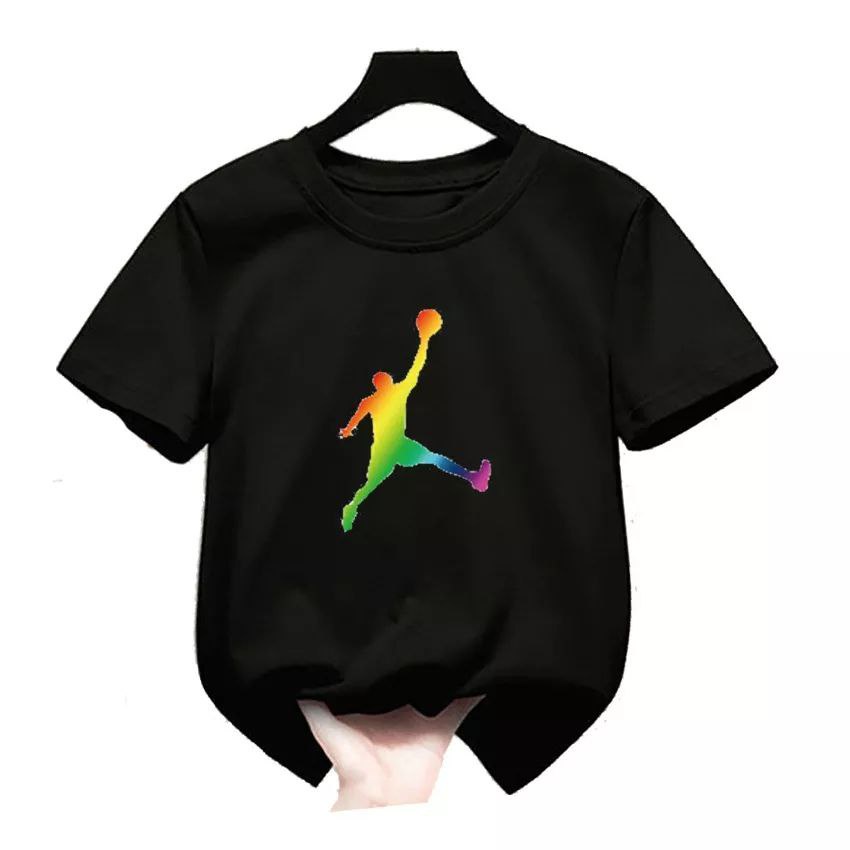 KAOS BAJU ATASAN POLOS SABLON JORDAN RAINBOW ANAK LAKI LAKI PEREMPUAN ANIME JAPAN STYLE UMUR 1 2 3 4