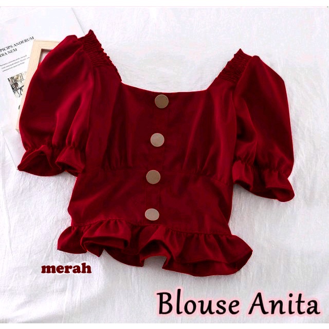 BLOUSE ANITA - Blouse wanita LAURA - ANITA Hk-21(COD) allsize fit to L-3