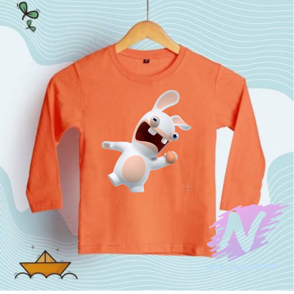 KAOS KARTUN ANAK RABBIDS BAJU KAOS RABBID LENGAN PANJANG