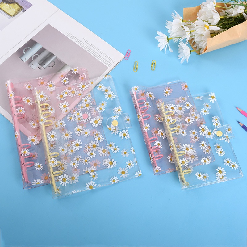 A5 A6 Daisy Flower Transparent Binder Album KPOP Photo Album Photocards Lomo Cards Collectibles Holder Loose-leaf Binder Folder Book