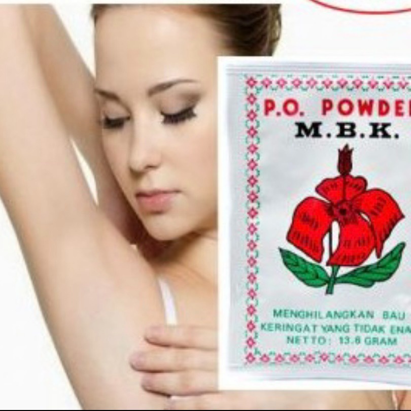 Bedak Powder MBK Super Penghilang Bau Badan