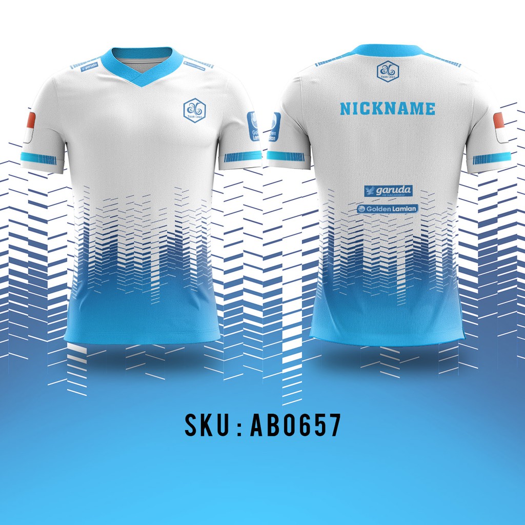 Kaos Jersey Game Esports Mobile Legend Free Fire PUBG Custom Nama Logo Team AURA ESPORT BLUE EDITION Shopee Indonesia