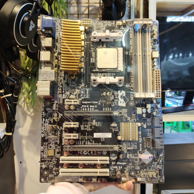 mobo amd ecs a85 + apu a10 5800