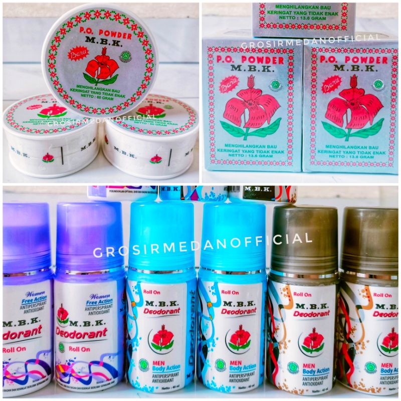 MBK POWDER DAN DEODORANT ROLL ON - PENGHILANG BAU BADAN, WANGI HARUM