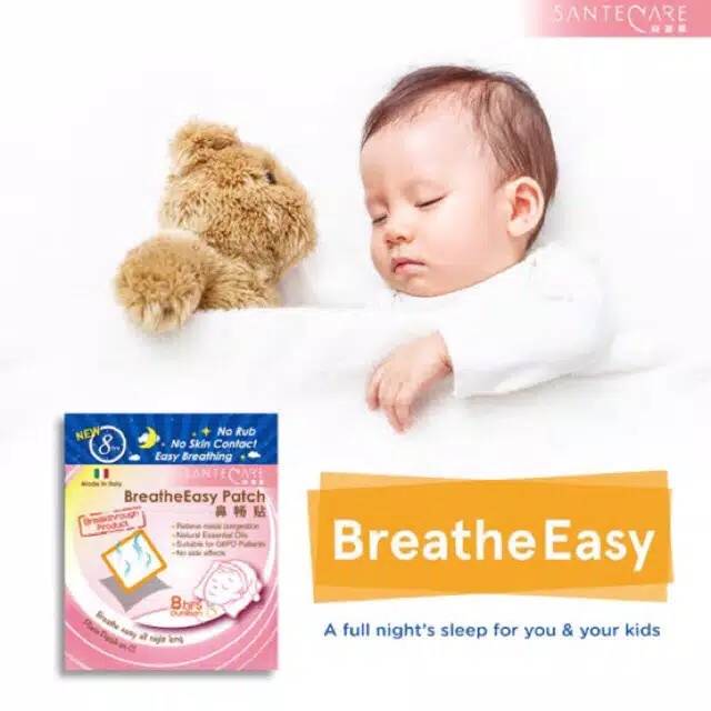 TERLARIS !!! Breatheeasy patch SANTE CARE Breath easy patch santecare baby bayi anak dewasa / beggi patch / stiker tempel baju / tidur bayi nyenyak / harum / herbal / pilek / melegakkan pernafasan